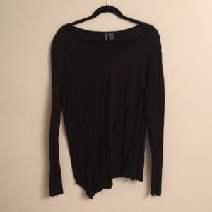 Left of Center Asymmetrical Long Sleeve Top Sz XL